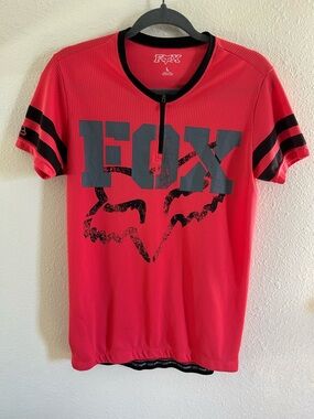 Fox Racing Ranger Short Sleeve Quarter Zip Cycling Jersey Pink Womens Size L
